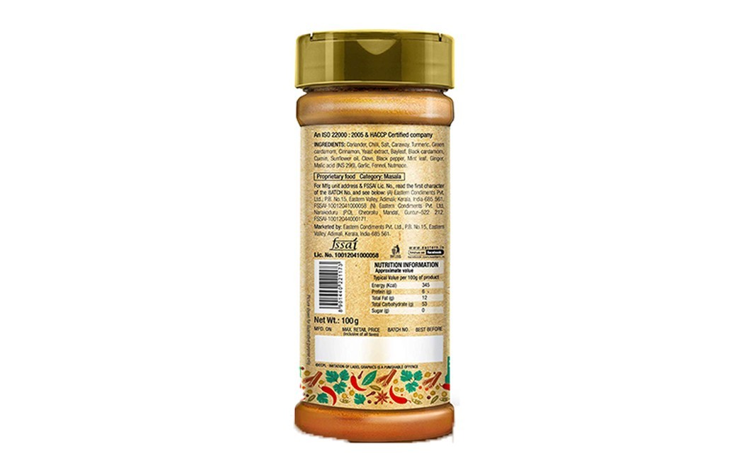Eastern Spice Blend Bombay Biryani Mix   Plastic Bottle  100 grams